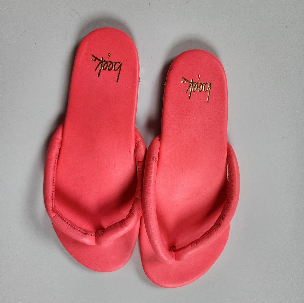 Anthropologie Beek Orange Sunbird Leather Sandals